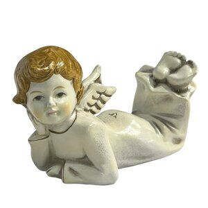 Vintage Caffco Quality‎ Products Japan Angel Cherub Laying Down Figurine